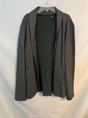 Perry Ellis Men's Shawl Collar Button-Front Cardigan Blazer Heather Gray Size L